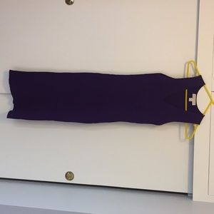 Deep purple body con dress